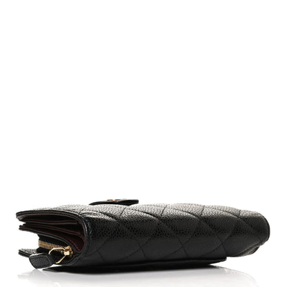 Chanel Caviar Quilted CC French Wallet Black 4 of 11