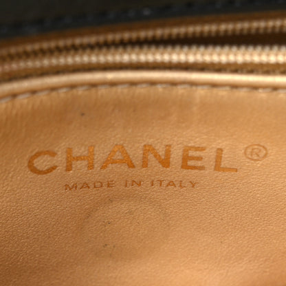 Chanel Lambskin Quilted Small CC Crystal Logo Chain Flap Black 6 of 10