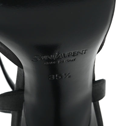 Saint Laurent Satin Crepe Aimee 75 Slingback Pumps 35.5 Black 7 of 10