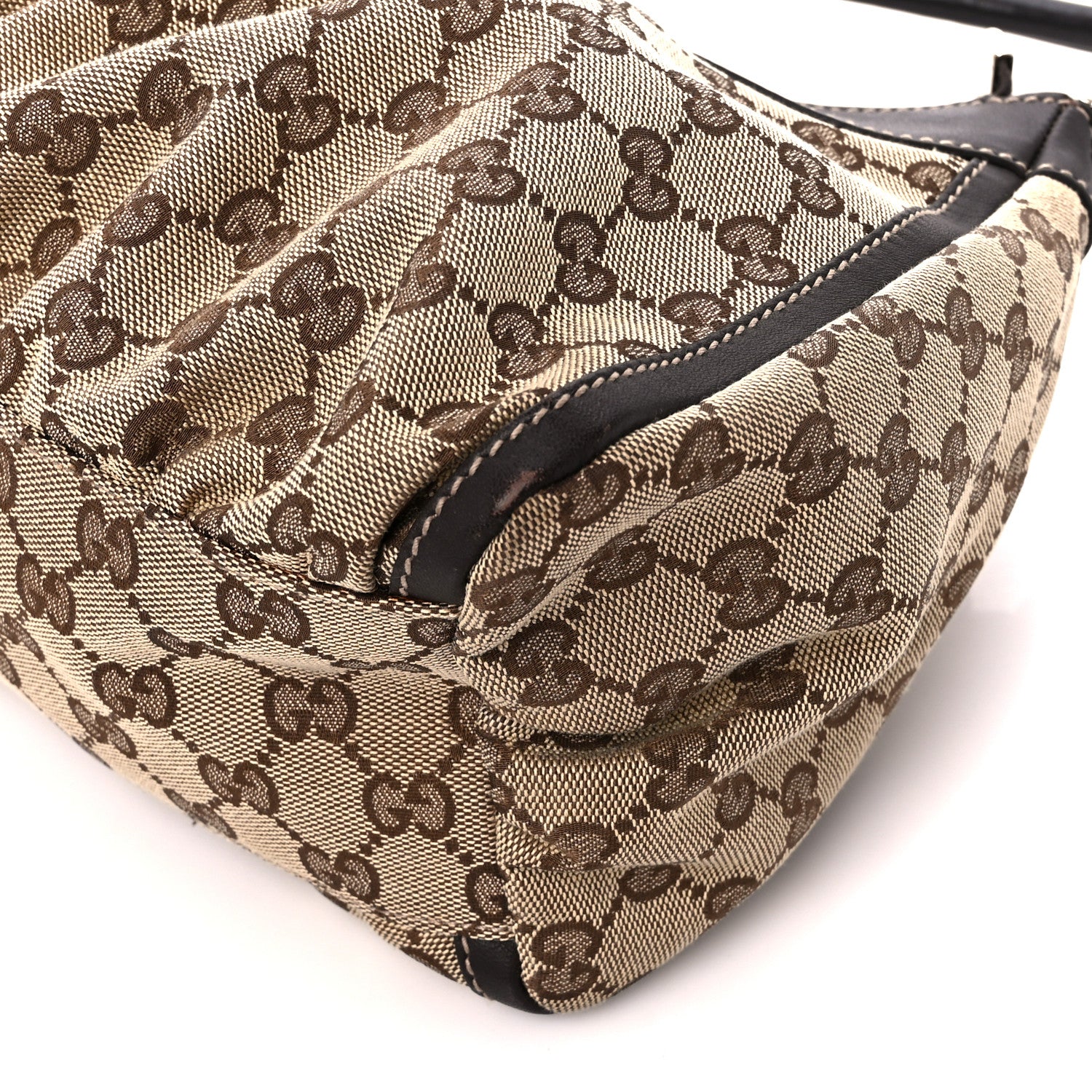 Gucci Monogram Medium D Gold Ring Hobo Dark Brown 11 of 11