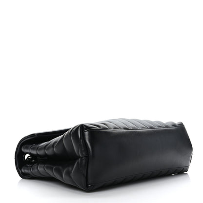 Saint Laurent Calfskin Y Quilted Monogram Monochrome Medium Loulou Chain Satchel Black 4 of 9