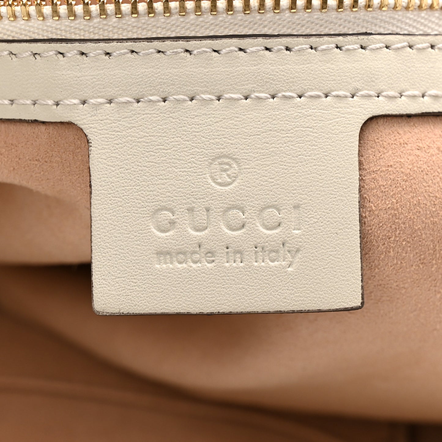 GG Supreme Monogram Medium Padlock Tote White