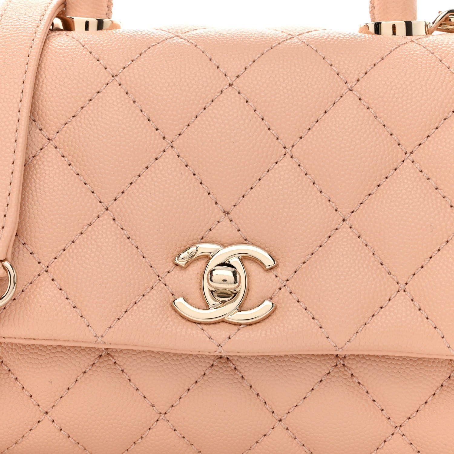 Chanel Caviar Quilted Extra Mini Coco Handle Flap Light Pink 8 of 10