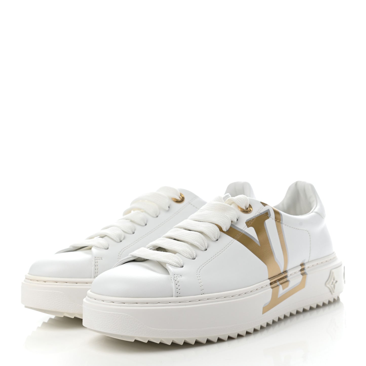 Monogram Time Out Sneakers 39.5 White Gold