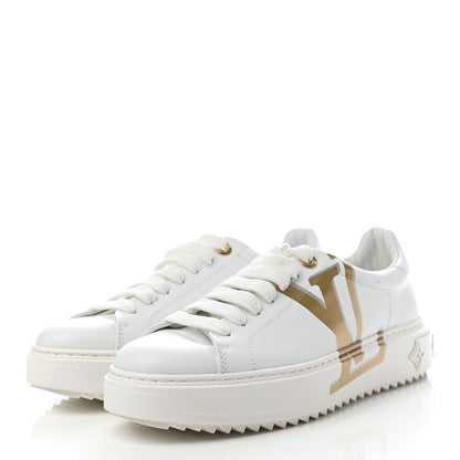 Louis Vuitton Monogram Time Out Sneakers 39.5 White Gold 3 of 8