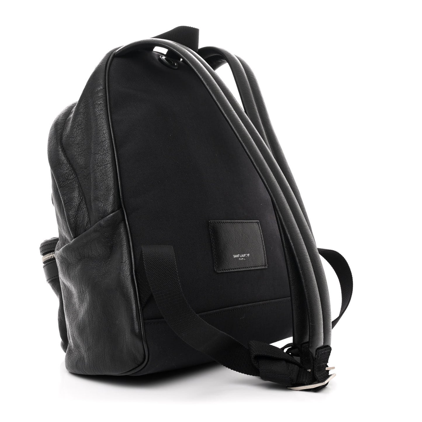 Saint Laurent Sheepskin Snakeskin Mini Love Appliqué City Backpack