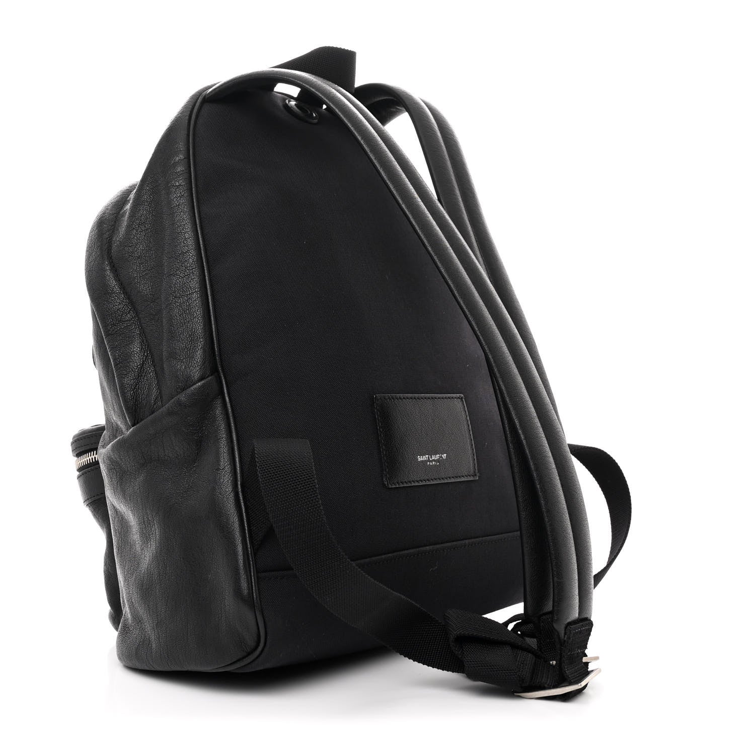 Saint Laurent Sheepskin Snakeskin Mini Love Appliqué City Backpack Black 3 of 10