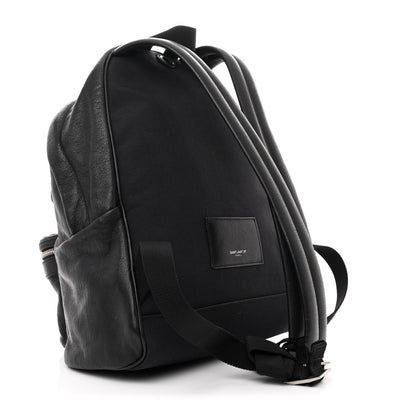 Saint Laurent Sheepskin Snakeskin Mini Love Appliqué City Backpack Black 3 of 10