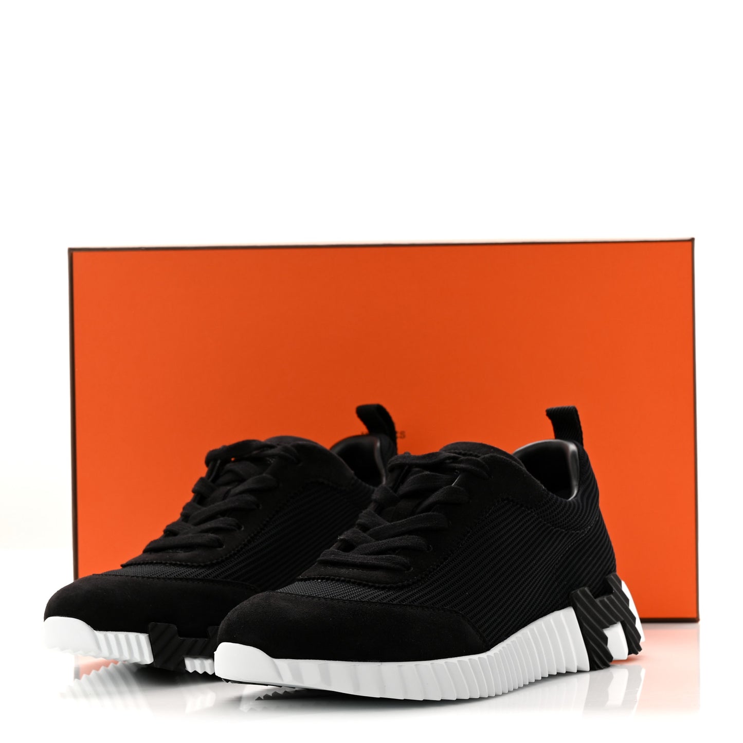 Air Mesh Suede Goatskin Bouncing Sneakers 39 Black