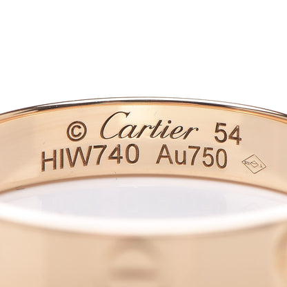 Cartier 18K Yellow Gold 3.5mm LOVE Wedding Band Ring 54 6.75 4 of 5