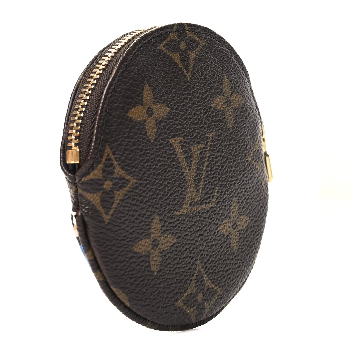 Louis Vuitton Monogram 2019 Christmas Animation Round Coin Purse Blue 3 of 7