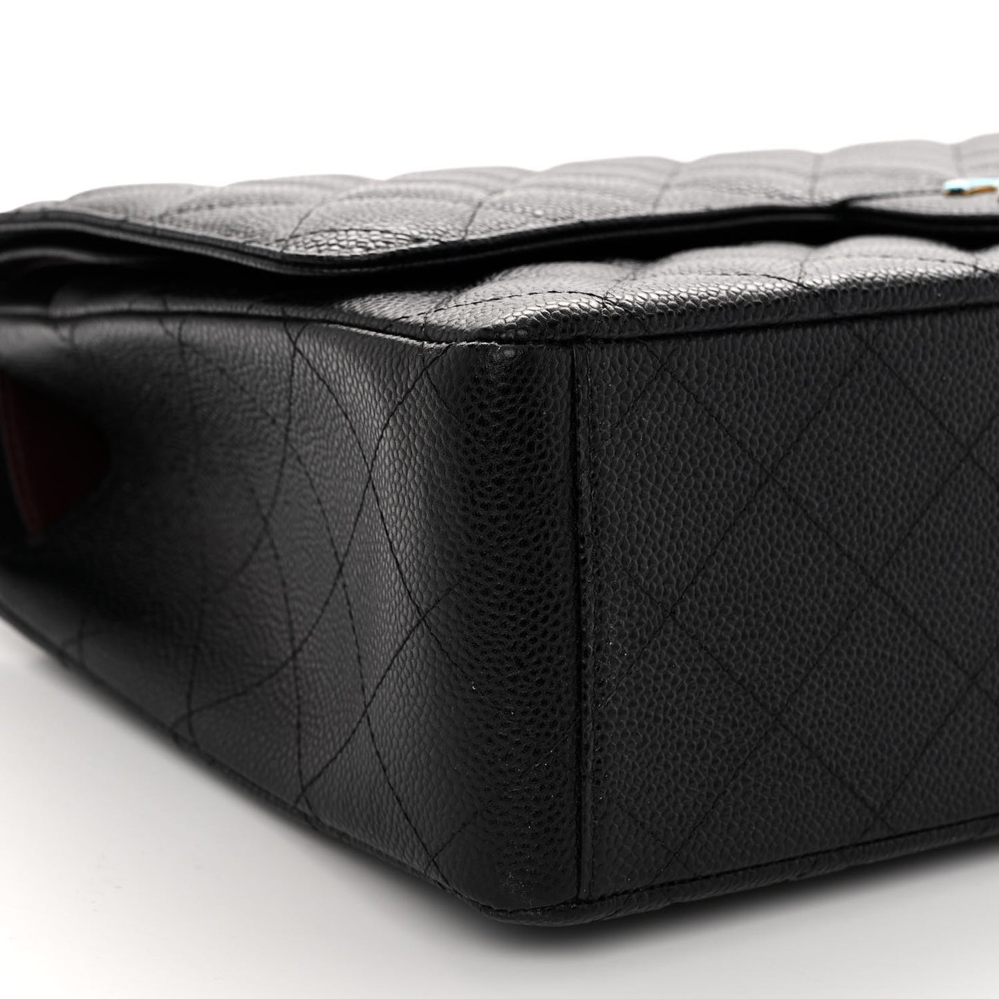 Caviar Quilted Maxi Double Flap Black