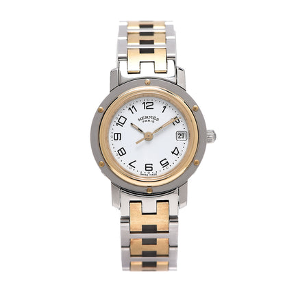 Hermes Stainless Steel 24mm Clipper Quartz Watch Gold 1 of 4