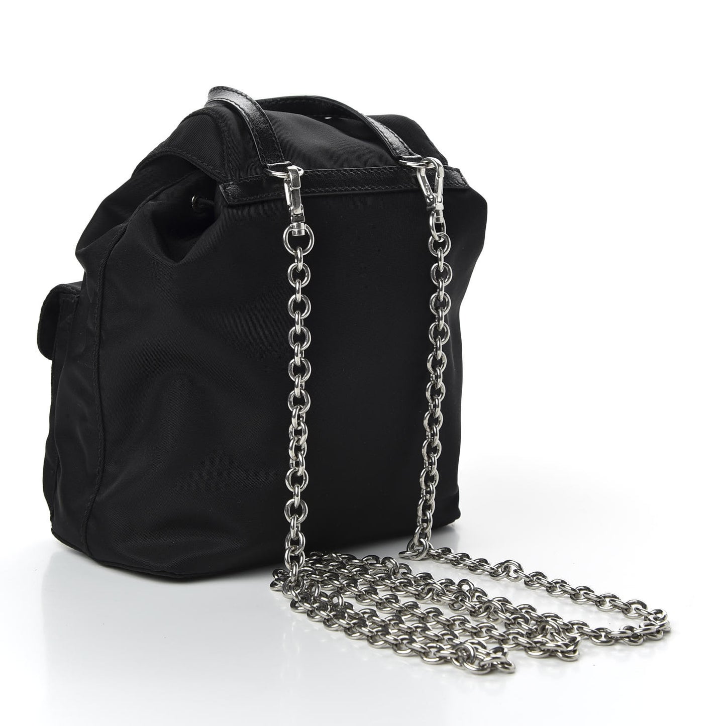 Nylon Vela Mini Crossbody Backpack Black