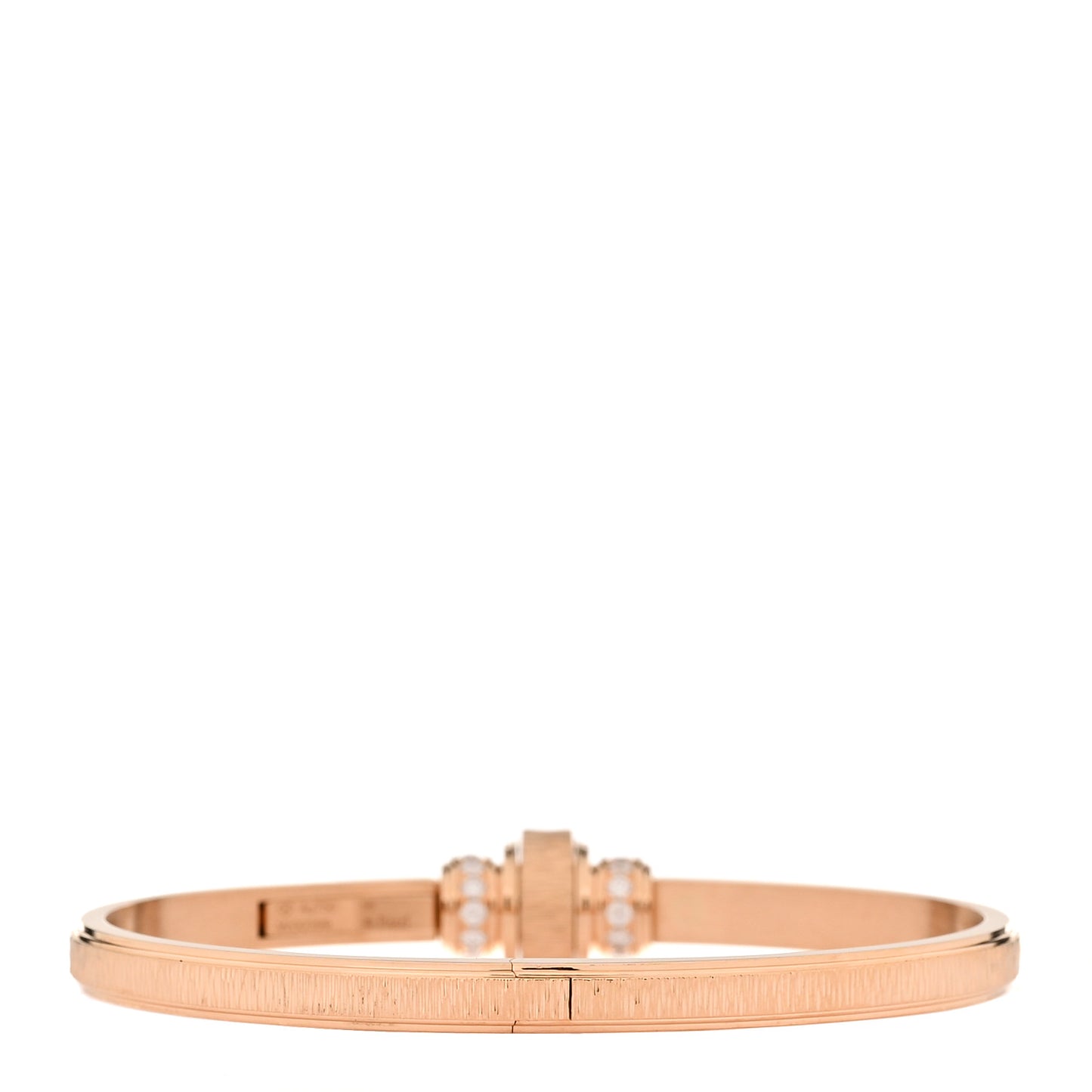 18K Rose Gold Diamond Possession Decor Palace Bangle Bracelet