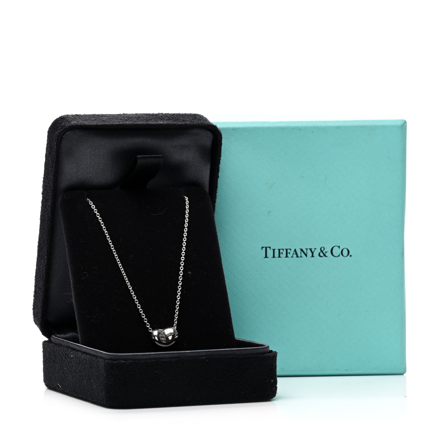 Sterling Silver 9mm Elsa Peretti Bean Pendant Necklace