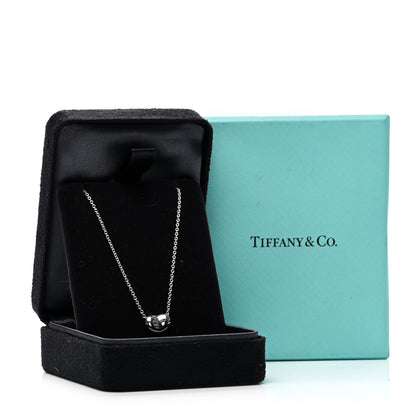Tiffany Sterling Silver 9mm Elsa Peretti Bean Pendant Necklace 5 of 5