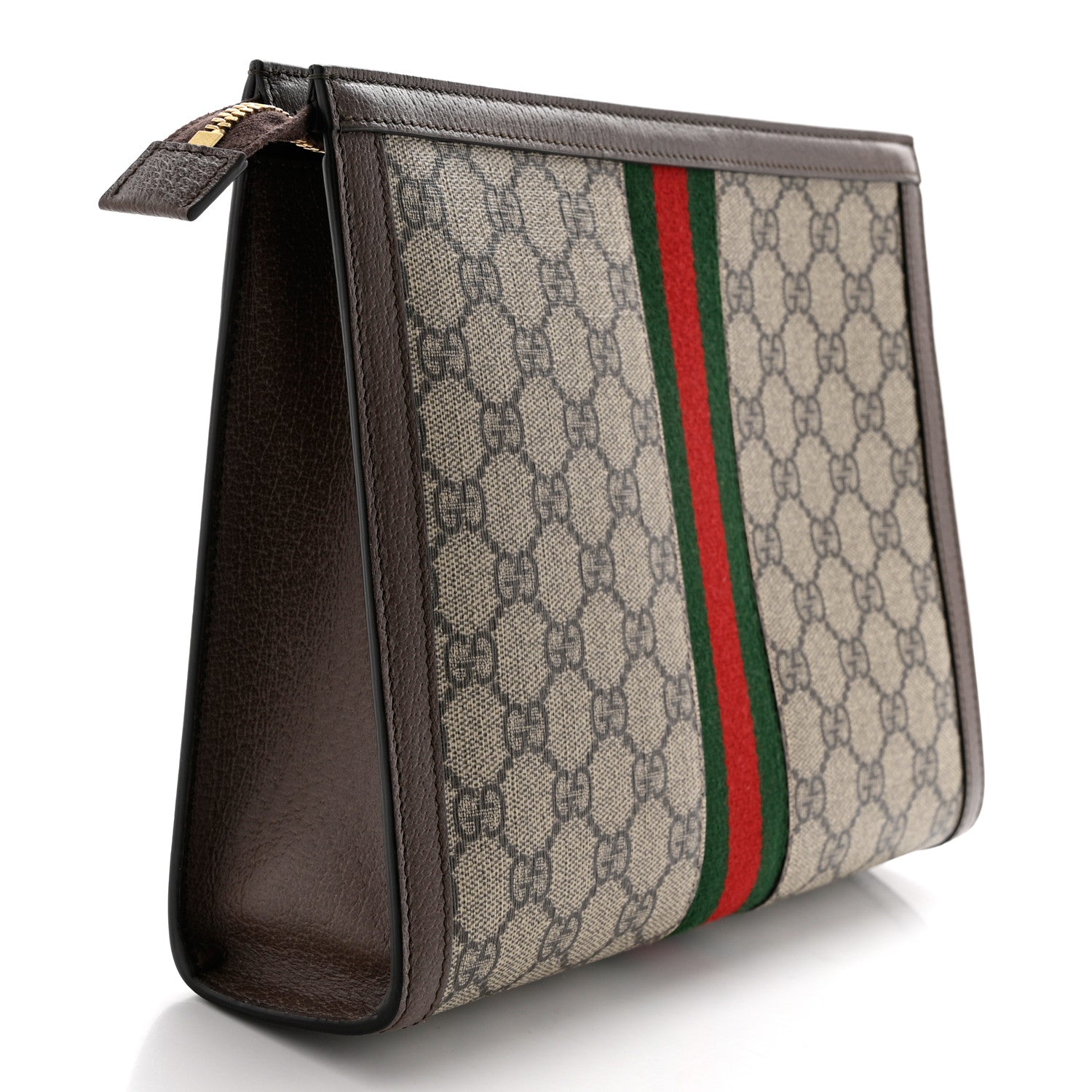 Gucci GG Supreme Monogram Web Ophidia Pouch Brown 3 of 7