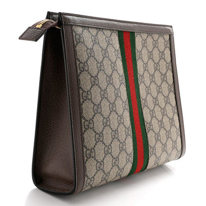 Gucci GG Supreme Monogram Web Ophidia Pouch Brown 3 of 7