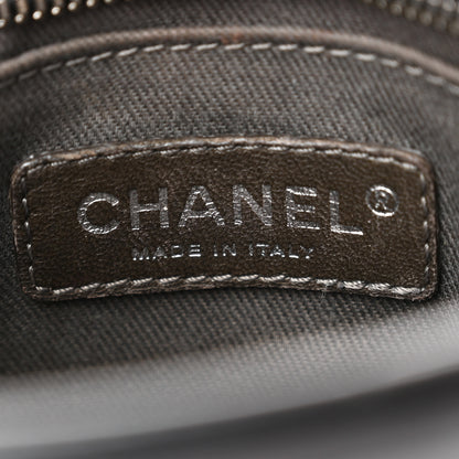 Chanel Glazed Crackled Calfskin Quilted CC Crossbody Black 6 of 10