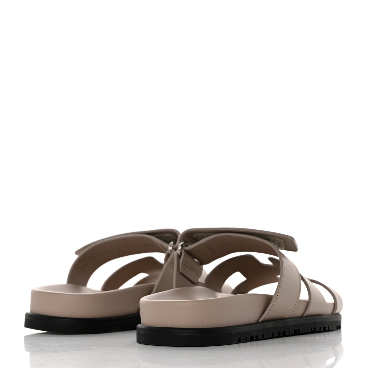 Calfskin Womens Chypre Sandals 35 Beige Mastic