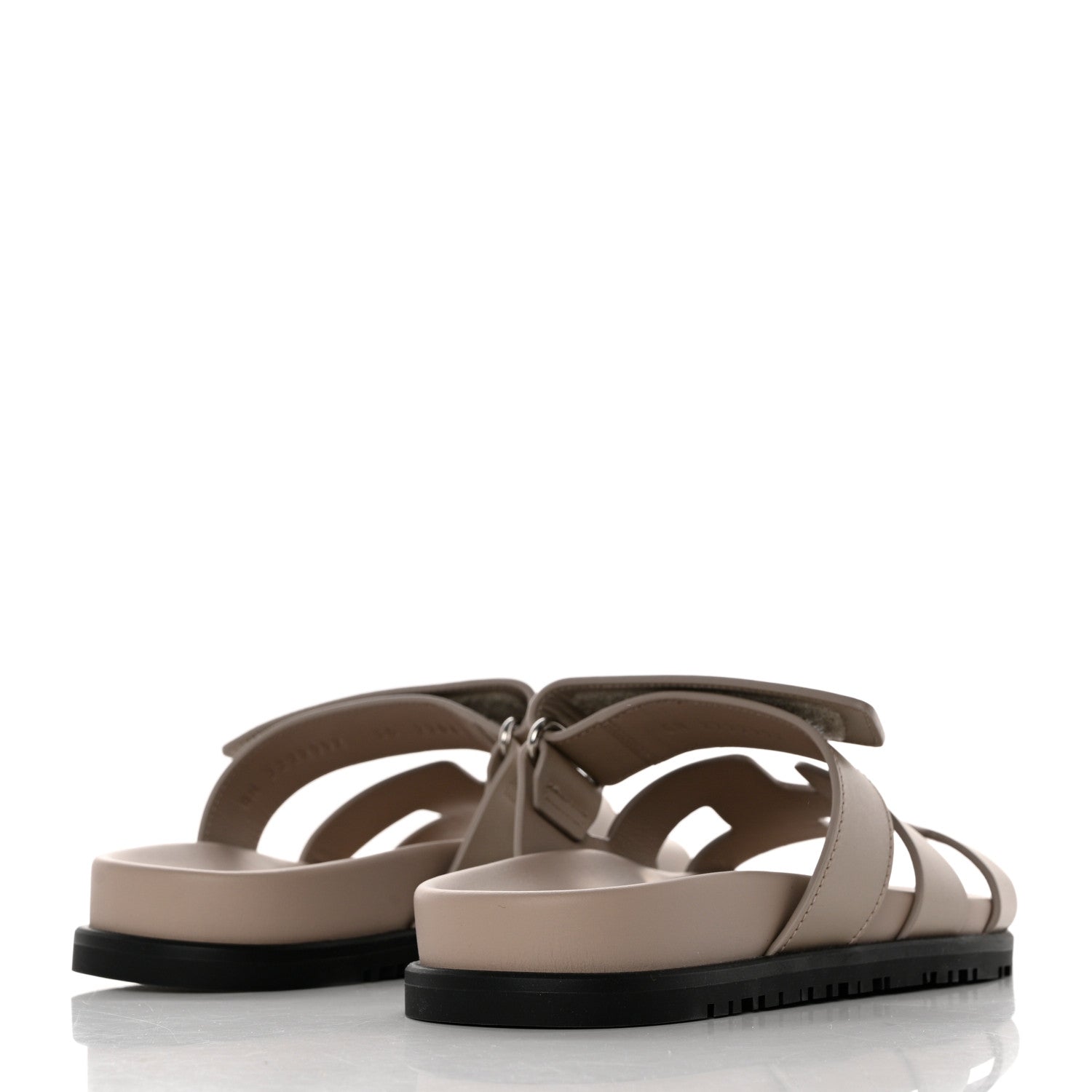 Hermes Calfskin Womens Chypre Sandals 35 Beige Mastic 4 of 9