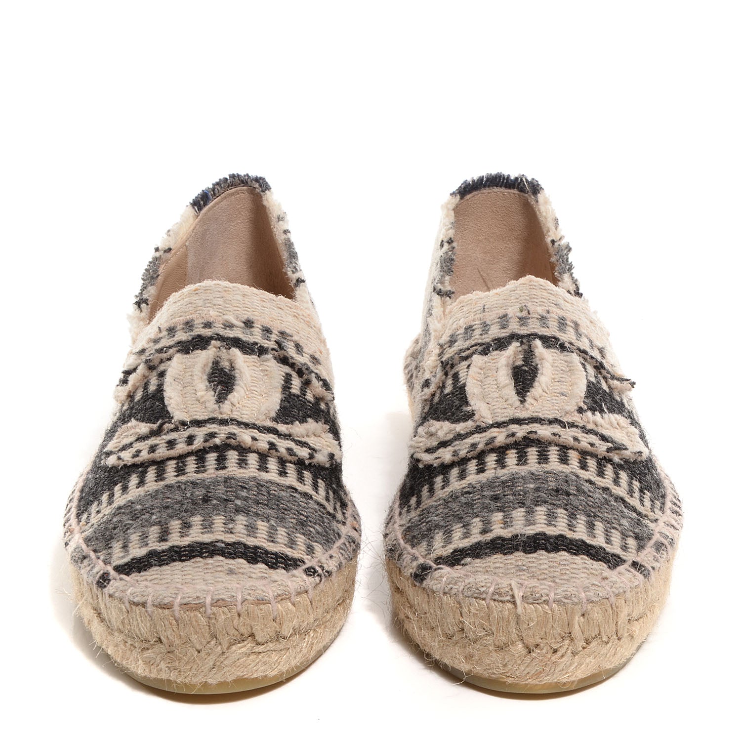 Chanel Canvas Striped Espadrilles 37 2 of 10