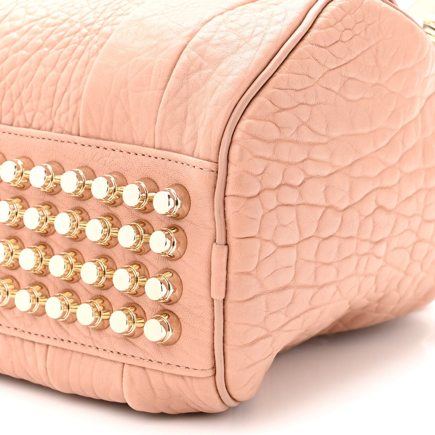 Pebbled Lambskin Mini Rockie Pale Pink Rhodium Hardware