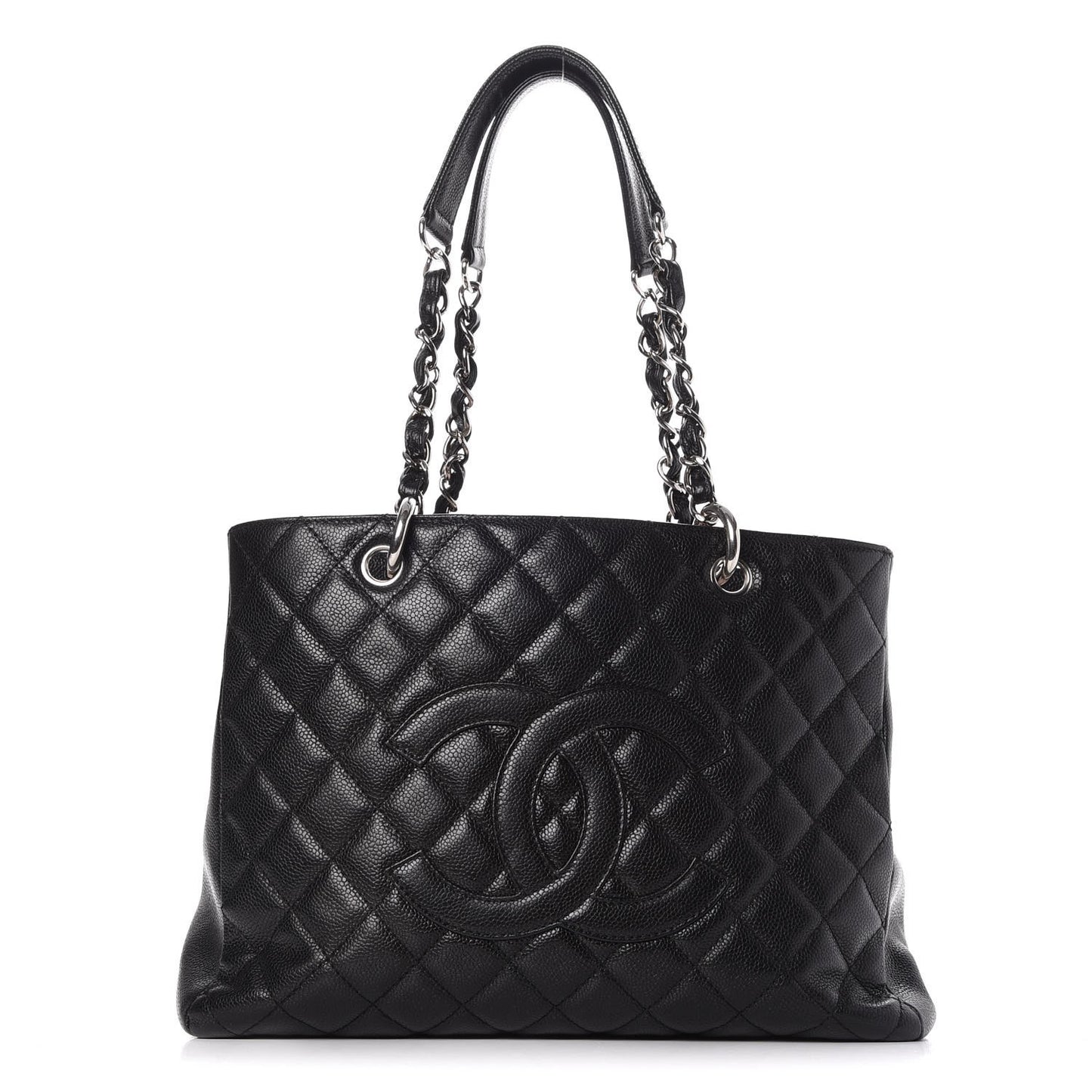 Caviar Quilted Grand Shopping Tote GST Black