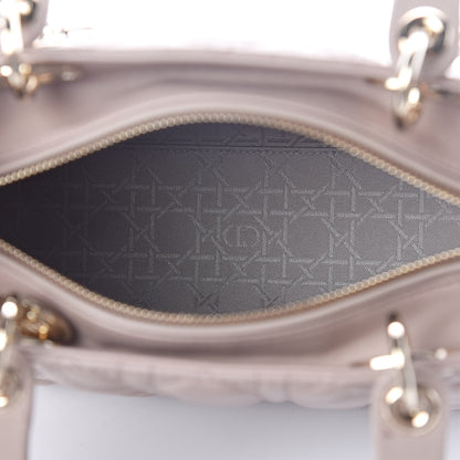 Christian Dior Lambskin Cannage Medium Lady Dior Taupe 5 of 9