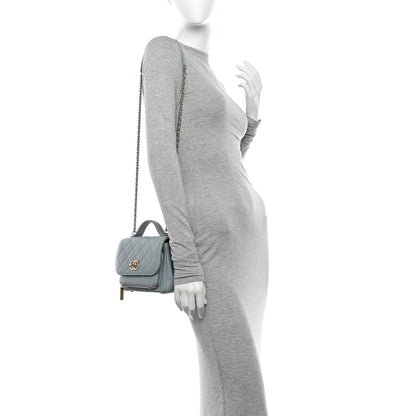 Chanel Caviar Quilted Small Business Affinity Flap Light Blue 3 of 13