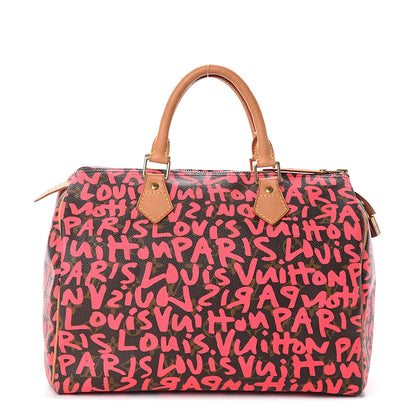 Louis Vuitton Monogram Graffiti Speedy 30 Fuchsia 1 of 9