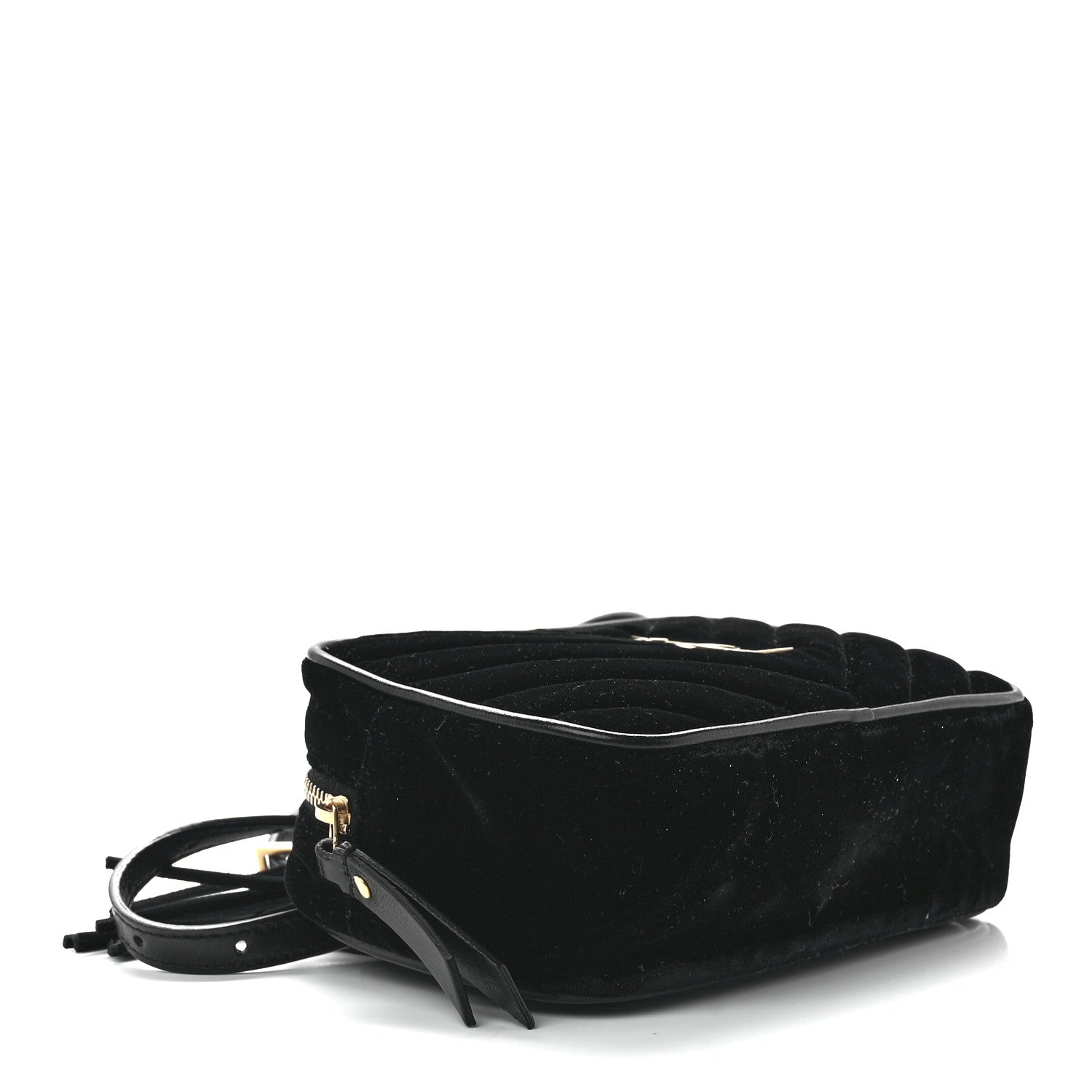 Saint Laurent Velour Matelasse Monogram Lou Belt Bag Black 4 of 12
