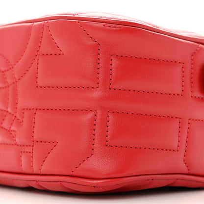 Salvatore Ferragamo Calfskin Quilted Gancini Camera Bag Red 10 of 11