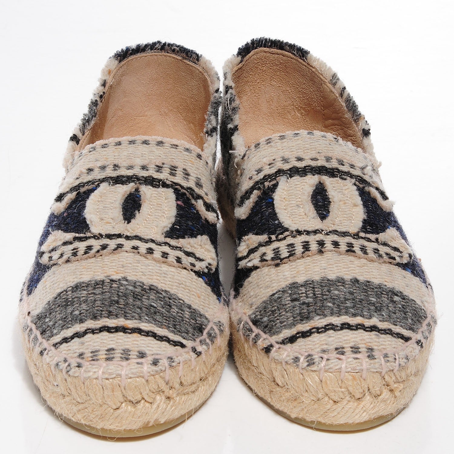 Chanel Canvas Striped CC Espadrilles 36 2 of 7