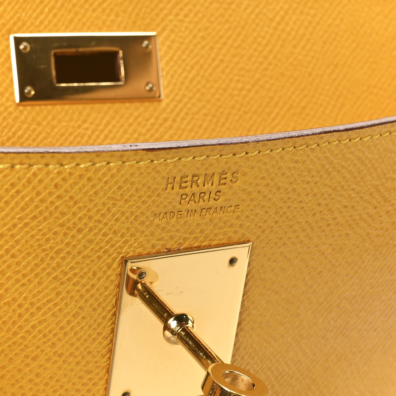 Hermes Courchevel Kelly Retourne 35 Jaune 5 of 10