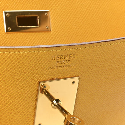 Hermes Courchevel Kelly Retourne 35 Jaune 5 of 10