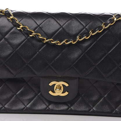 Chanel Lambskin Quilted Medium Double Flap Black 13 of 13