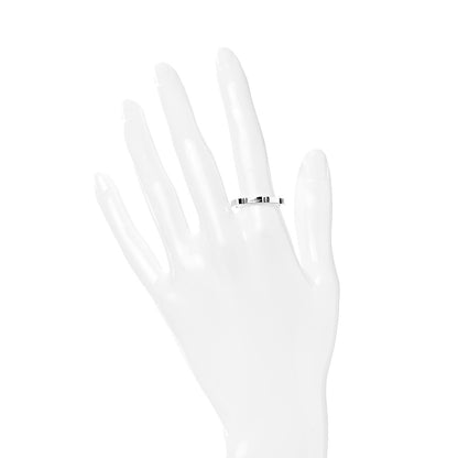Cartier 18K White Gold 2.5mm Maillon Panthere Wedding Band Ring 58 8.25 2 of 4