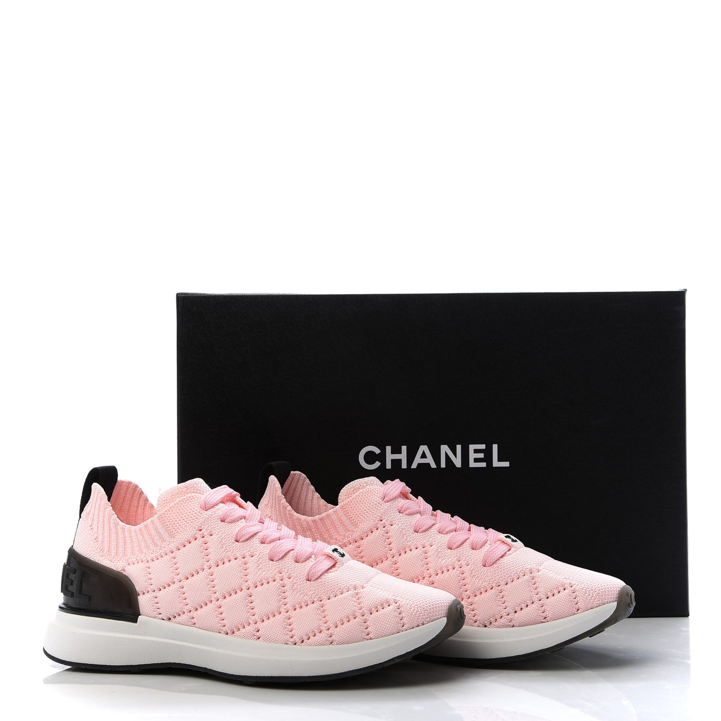 Mixed Fibers Quilted Womens CC Sneakers 35 Pink
