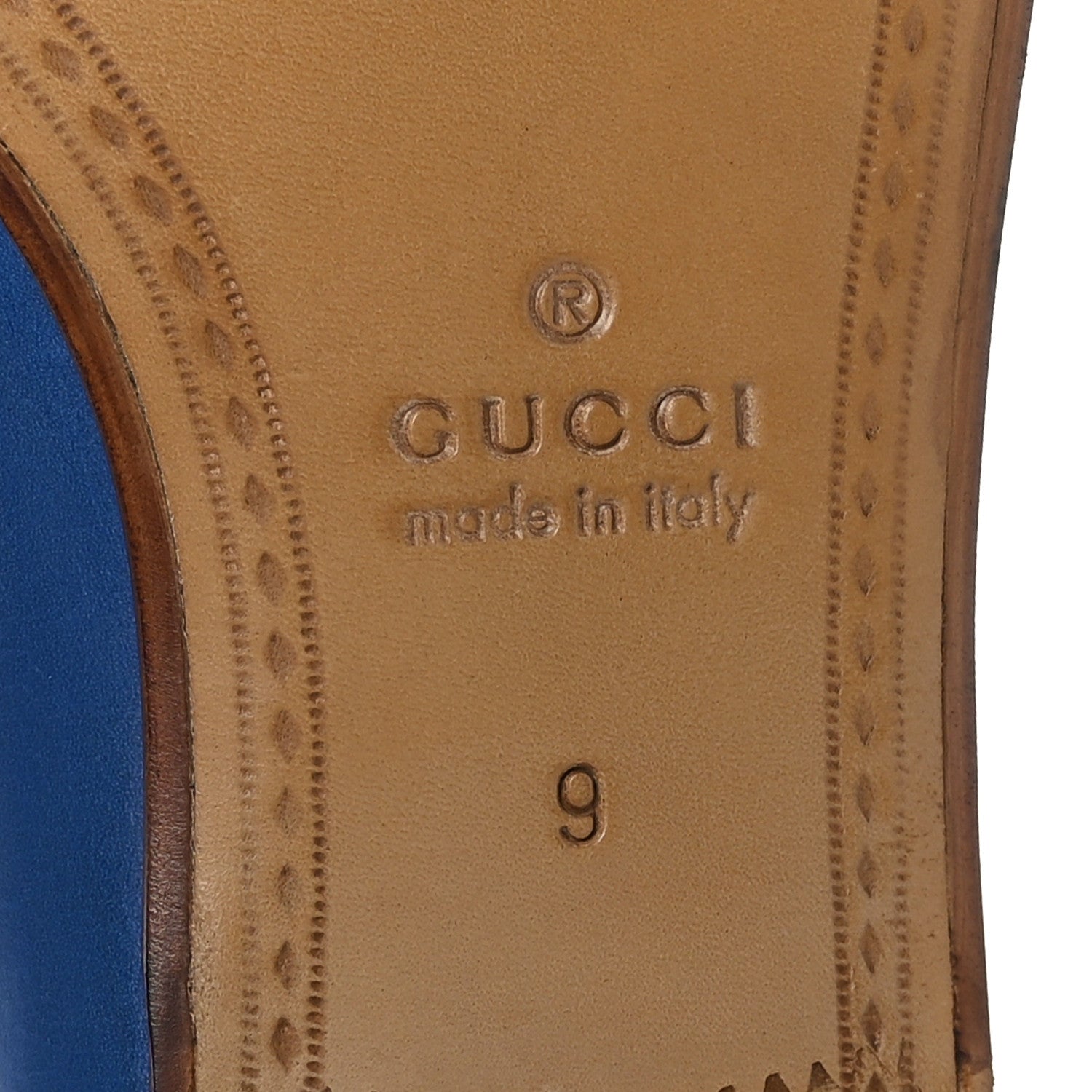 Gucci Calfskin Granada Kid Mens 1953 Horsebit Loafers 9 Rio Blue 6 of 8