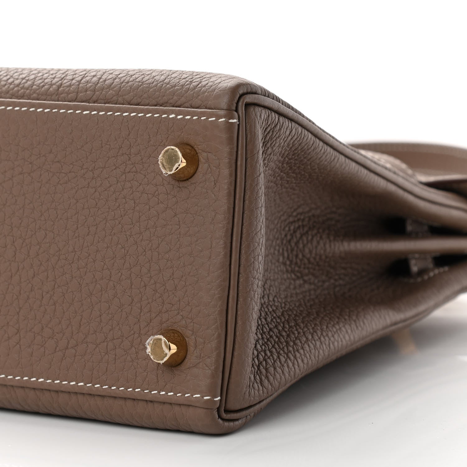 Hermes Togo Kelly Retourne 25 Etoupe 10 of 13