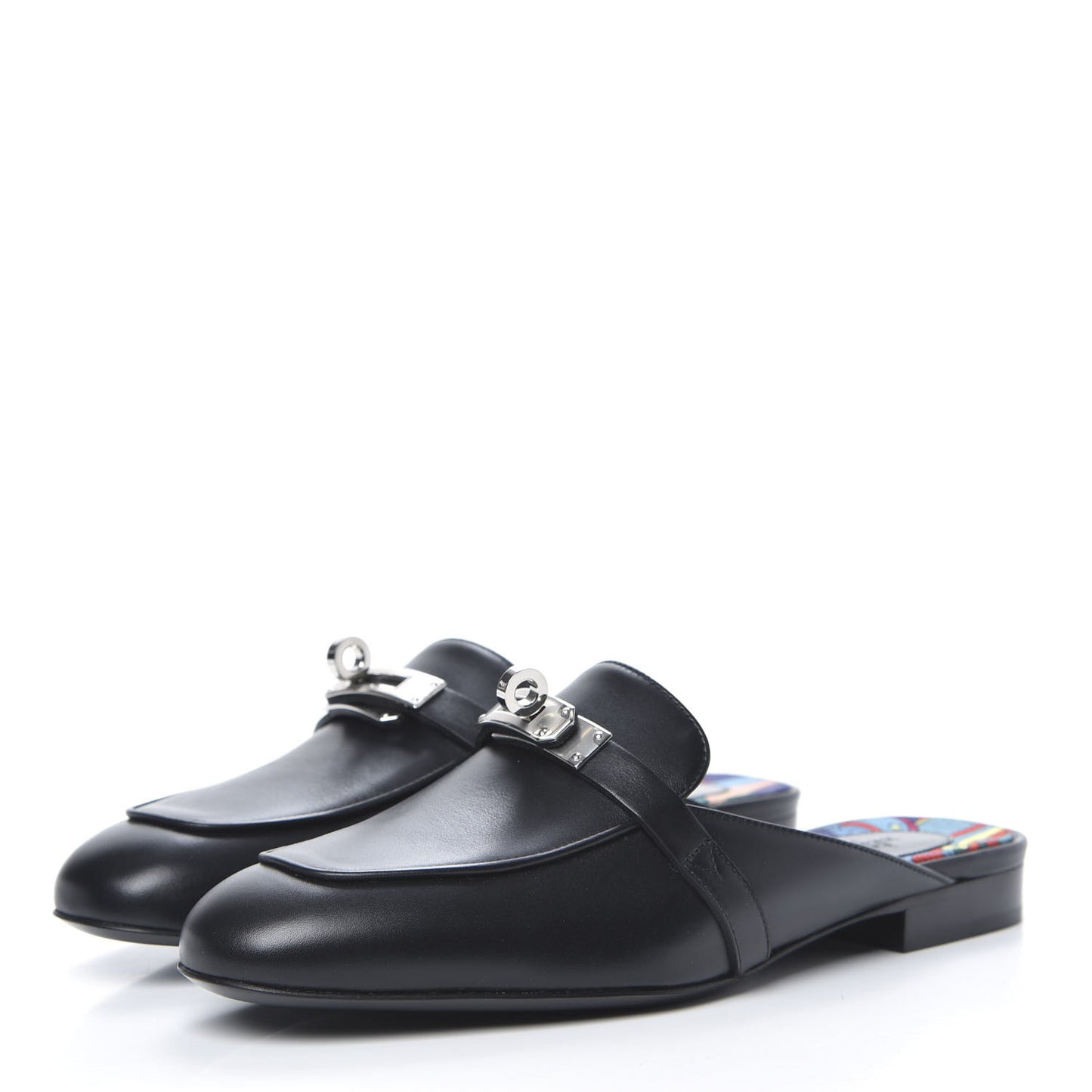 Calfskin Oz Mules 35.5 Black