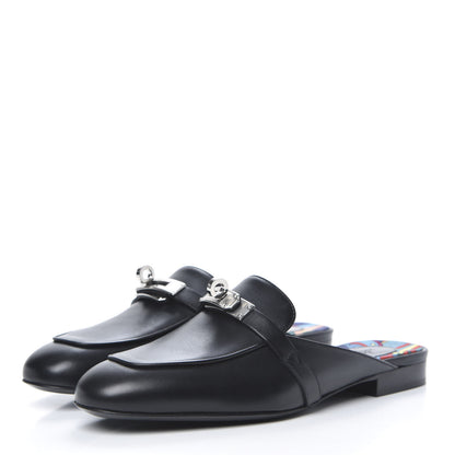 Hermes Calfskin Oz Mules 35.5 Black 3 of 8