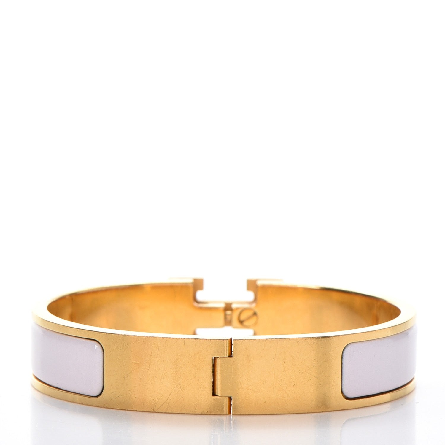 Hermes Narrow Enamel Clic Clac H Bracelet PM Rose Nymph 3 of 4