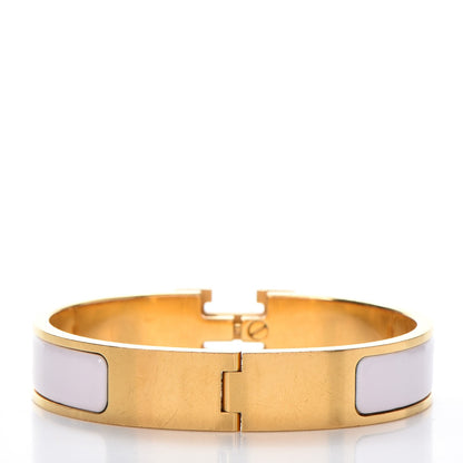 Hermes Narrow Enamel Clic Clac H Bracelet PM Rose Nymph 3 of 4