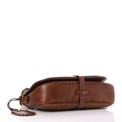 Gucci Calfskin Handmade Medium Flap Shoulder Bag Brown 4 of 8