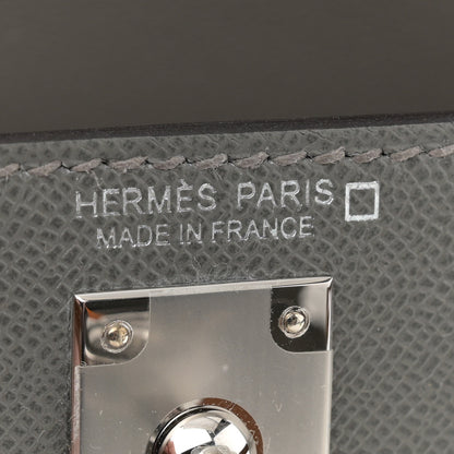 Hermes Madame Calfskin Shiny Alligator Mini Kelly Sellier Touch 20 Gris Meyer Ficelle 6 of 11