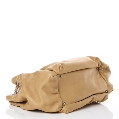 Chanel Lambskin Lax Accordion Hobo Beige 5 of 15