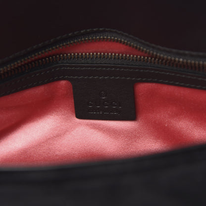 Gucci Velvet Matelasse Loved Embroidered Medium GG Marmont Shoulder Bag Black 6 of 10